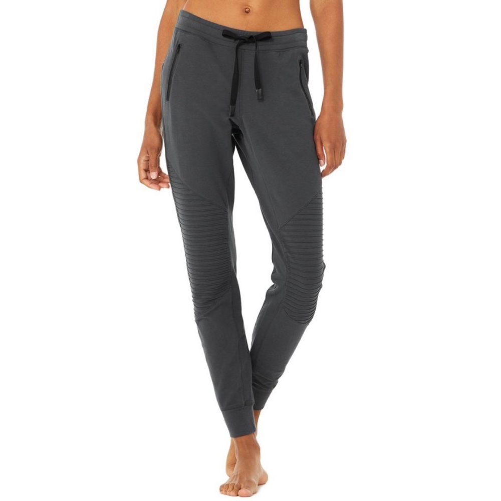 ALO urban moto sweat pant (green)